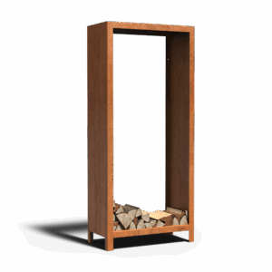 FRED - Holzlager - Cortenstahl - 400x1800x600 mm