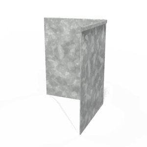 DAMIAN - Rasenkante - verzinkter Stahl - 300 x 300 x 390 mm - Materialstärke 3 mm - Außenecke