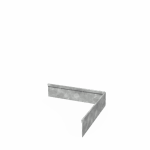 DAMIAN - Rasenkante - verzinkter Stahl - 300 x 300 x 70 mm - Materialstärke 2 mm - Innenecke