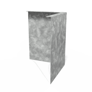 LEAN - Rasenkante - verzinkter Stahl - 300 x 300 x 390 mm - Materialstärke 2 mm - Innenecke