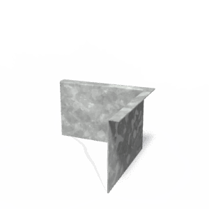 LEAN - Rasenkante - verzinkter Stahl - 300 x 300 x 200 mm - Materialstärke 2 mm - Außenecke