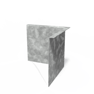 LEAN - Rasenkante - verzinkter Stahl - 300 x 300 x 290 mm - Materialstärke 3 mm - Außenecke