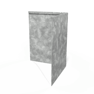 DAMIAN - Rasenkante - verzinkter Stahl - 300 x 300 x 390 mm - Materialstärke 3 mm - Außenecke