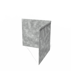 DAMIAN - Rasenkante - verzinkter Stahl - 300 x 300 x 290 mm - Materialstärke 2 mm - Innenecke