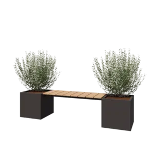 PATRICIA - Gartenbank/Pflanzkübel Kombination - 221,2 × 50 × 50 mm
